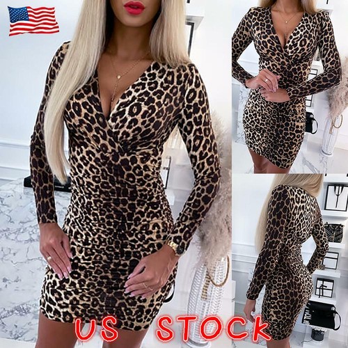 leopard club dress