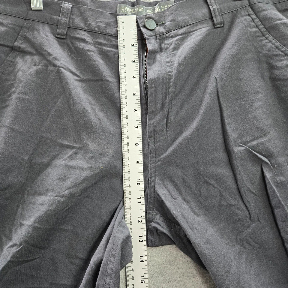 Pantalones Cortos Icebreaker Hombre 36 Gris Chino Merino Bolsillos Tiro Alto 9 en Entrepierna LEER Foto 4 de 4