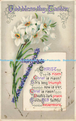 R207954 God bless the Easter Christ is risen Series 3797 1913 Greeting Card