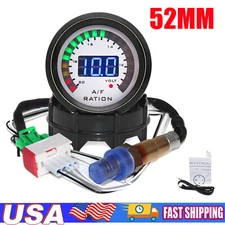 2" 52mm LED Digital Racing Air Fuel Ratio Gauge With Narrowband O2 Oxygen Sensor