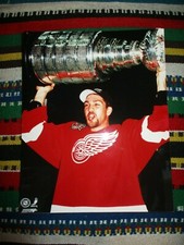 1998 DETROIT RED WINGS Mathieu Dandenault W/Stanley Cup 8 x10 Photo 