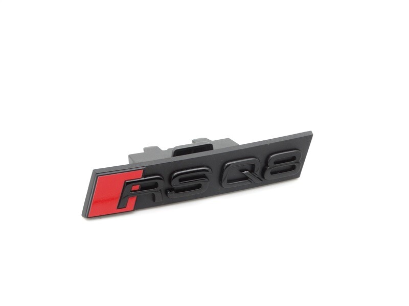 Für Audi A3 A4 A5 Vorne Heck Emblem Ringe 285x99MM+215x70MM Glänzendes Schwarz E
