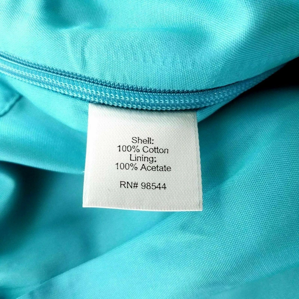 Falda Lápiz Beth Bowley Talla 10 Floral Plisada Verde Azul Algodón Anthropologie Foto 4 de 4