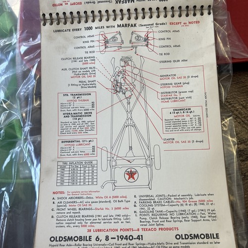 Rare 1941 January Edition Texaco Chek-Chart Marfak Lubrication Guide - Picture 8 of 15