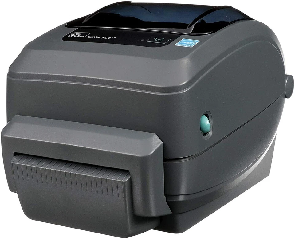 Zebra GX430t Thermal Label Barcode Tag Printer Front Cutter Ethernet RJ45 LAN - Image 3 of 4