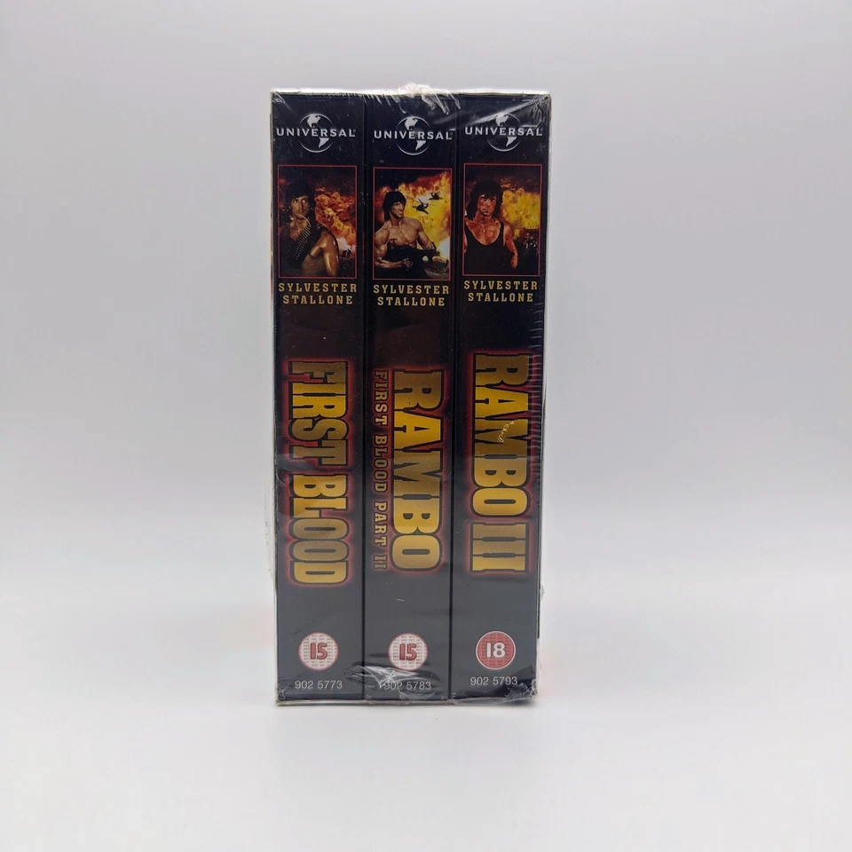 Rambo Trilogy VHS Box Set New and Sealed Video Tape Sylvester Stallone - Image 2 of 4