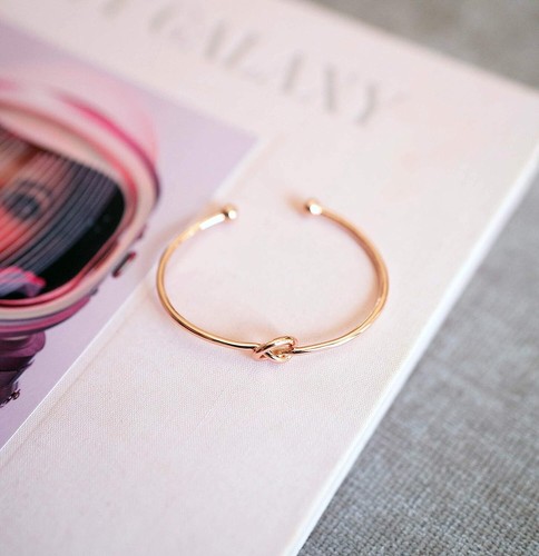14K Gold Plated Forever Love Knot Infinity Bracelets for Women Jewelry Gift Girl - Picture 3 of 5