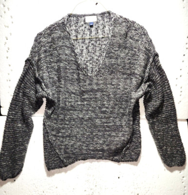 Universal Threads Sweater Womens XL Gray Cable Knit Long Sleeve Fisherman V Neck
