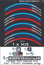 BMW Motorrad STYLE  Motorcycle Wheel Rim Decals Kit - For Most BMW Motorcycles