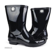 UGG Sienna Black Rain Boots Womens Size 10 -NIB-
