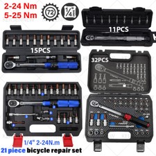 Adjustable Ratchet Torque Wrench Screwdriver 1/4" Bikes Hand Spanner Repair Tool