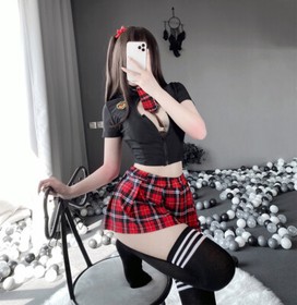 Sexy Lingerie Japanese Schoolgirl Cosplay Uniform Student Dress Nightwear Outfit
