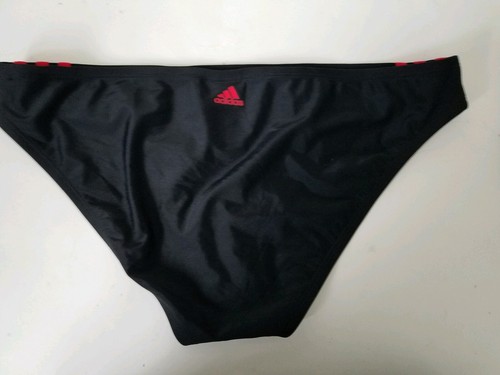 Adidas Womens Black Bathing Suit Bikini Hipster 3 Stripe Bottoms Size S - Picture 5 of 7