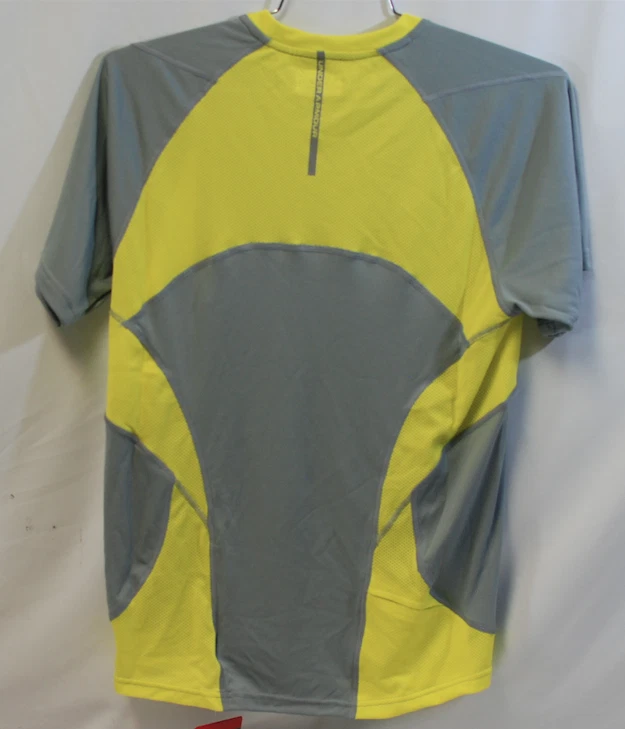 Camiseta Under Armour Heat Gear Running Masculina Manga Curta Pequena SM Cinza NOVA - Imagem 2 de 2