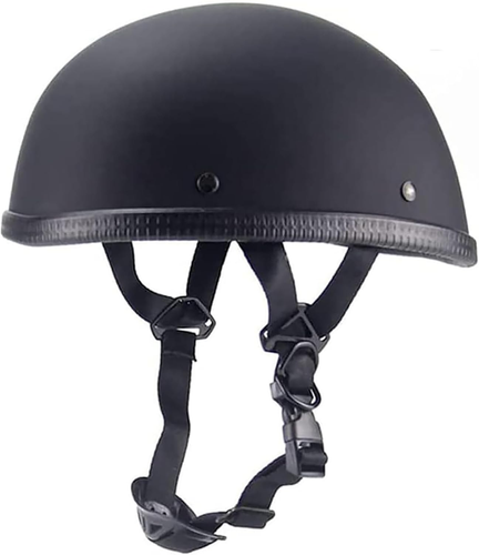 Motorcycle Half Beanie Helmet Dot Approved Low Profile Light weight Black XL