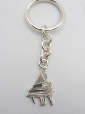 Piano: Silver 925 Keychain - Music - Musician - Pianist