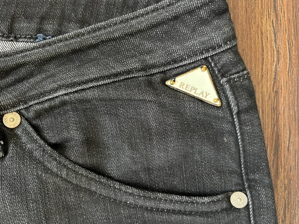 Replay Tapered Fit Mens Jeans, Black - Size W30” - Image 4 of 4