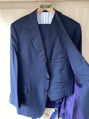 Henry Poole Savile Row Bespoke 3 Piece Suit | eBay