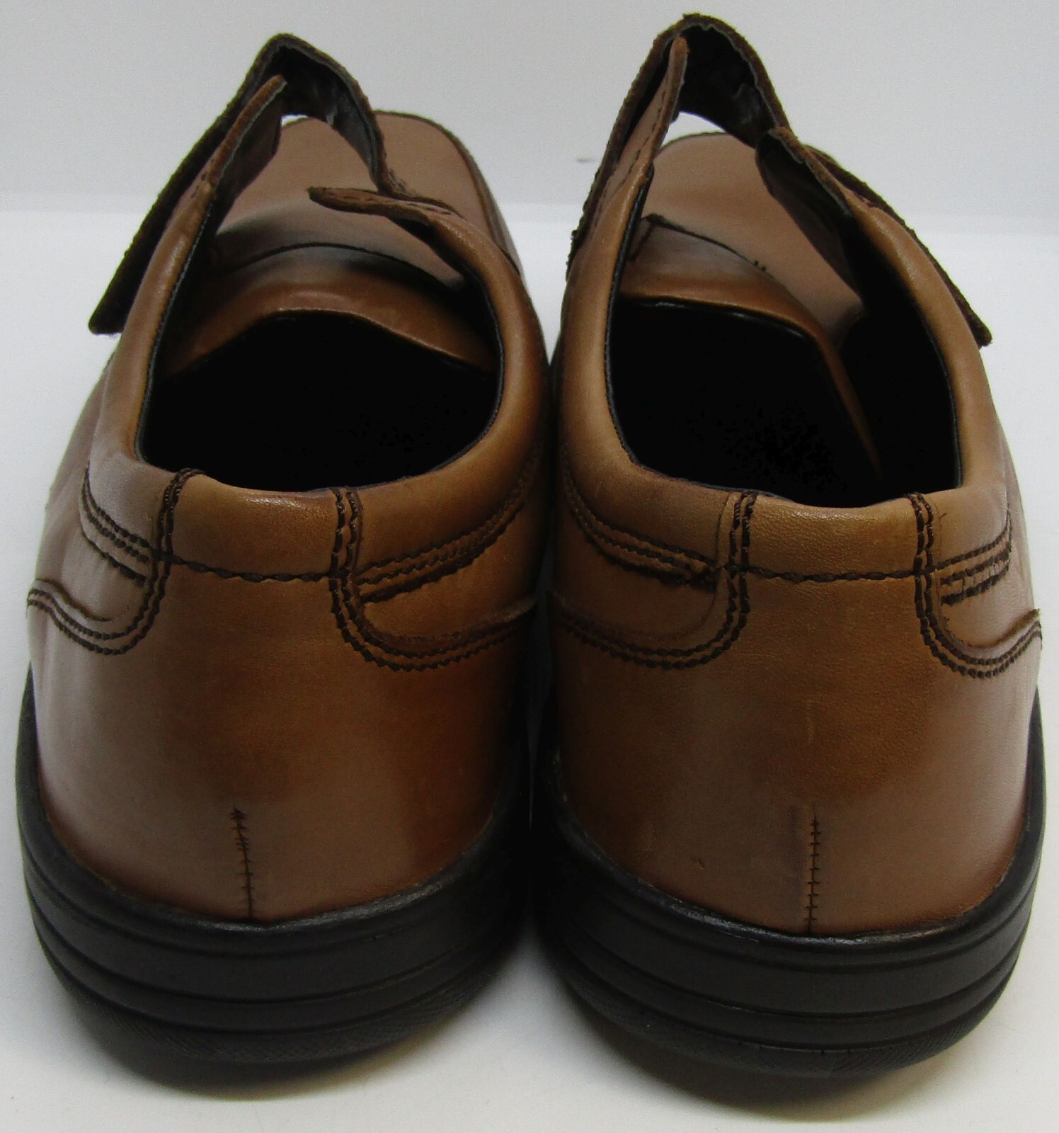 Brand New M&S Air Flex Leather Wide Fit Tan Shoes Size 8.5 eBay