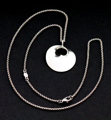 Georg Jensen Sterling Pendant. Silver. Hidden Heart. Vivianna 
