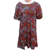 Anthropologie Maeve Navy Print Pink White Yellow Flowers Casual Shift Dress 4