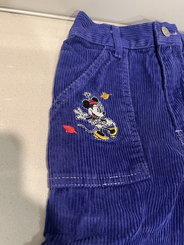 Vtg DISNEY Mickey & Co Kids Pants 4T PURPLE Corduroy 90s Retro Girls Embroidered - Picture 3 of 15