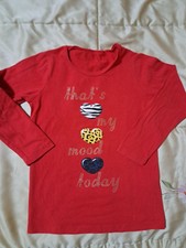 LIU-JO GIRLS 8/9 YEARS OLD RED COTTON T-SHIRT USED