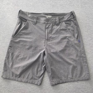Huk Mens Performance Fishing Shorts Gray Heathered Ventilated Tool Pocket Size L