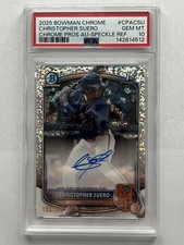 2025 1st Bowman Chrome Prospect Auto Christopher Suero Speckle Refractor /299