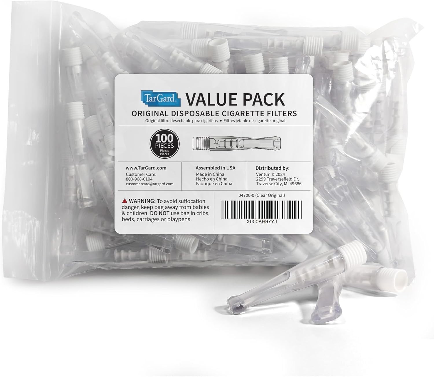 Long-Lasting TarGard Disposable Filters – 800+ Cigarettes per Pack, Smooth Draw