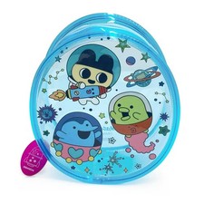 Tamagotchi Die-Cut Clear Pouch Blue Character Case Japan New