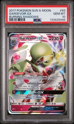 Pokemon Sun & Moon Burning Shadows #93 Gardevoir GX PSA 10 GEM MINT