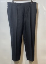 Authentic Versace Collection Mens Black Pinstripe Wool Dress Pants Size EUR 50