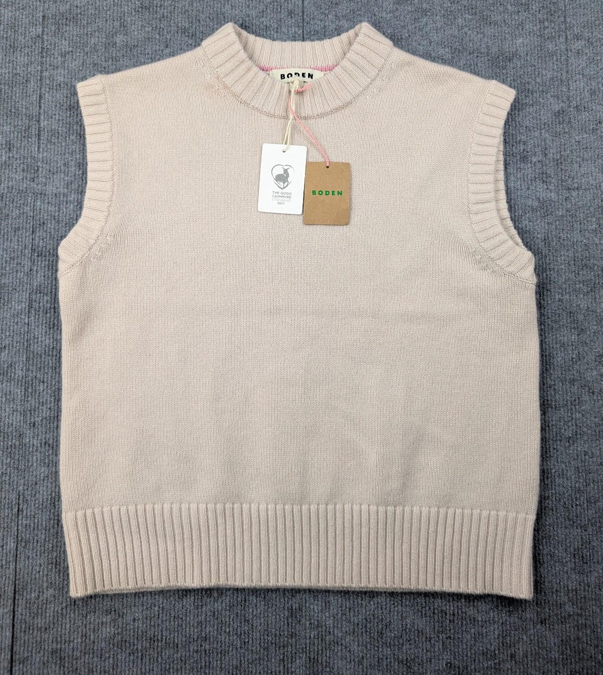 Boden Cashmere Sweater Vest Womens Medium Quiet Luxury Layering Minimal Natural