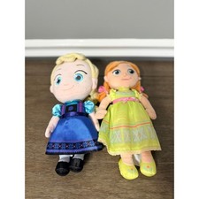 Disney Store Frozen Young Elsa  Anna Plush Doll Set
