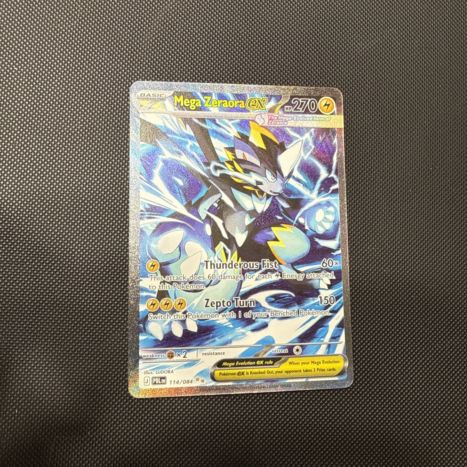 Mega Zeraora Ex 114/084 Special Illustration Rare Me05: Pitch Black Pokemon TCG