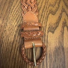 Talbots Leather Braided Belt Brown Women's Size Small S 6003