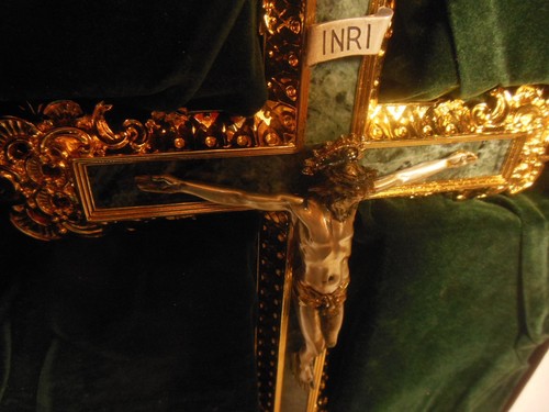 Franklin Mint The Treasures of Florence Marble & Gold Cross Crucifix w/ Box #2 - Imagen 8 de 16