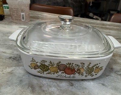 RARE VTG Corning Ware L'Echalote Spice Of Life 1 Quart A-1-B 1182 MA Numbered