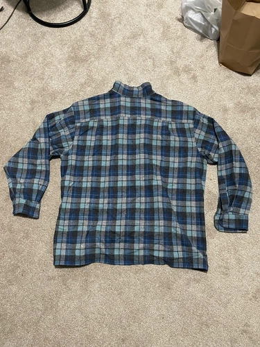 Vintage Pendleton Mens Plaid 100% Virgin Wool Board Shirt XXXL Tall Beach Boys - Picture 5 of 6