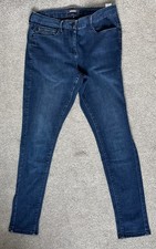 MARKS  SPENCER LADIES FADED DARK BLUE SKINNY JEANS WITH STRETCH SIZE 12 REGULAR