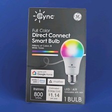 CYNC By GE Full Color Direct Connect Smart Bulb 1 LED A19 Bulb