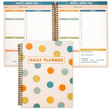 Undated Daily Planner Notebook 8.5x11, To Do List Notebook, Habit Tracker Jou...