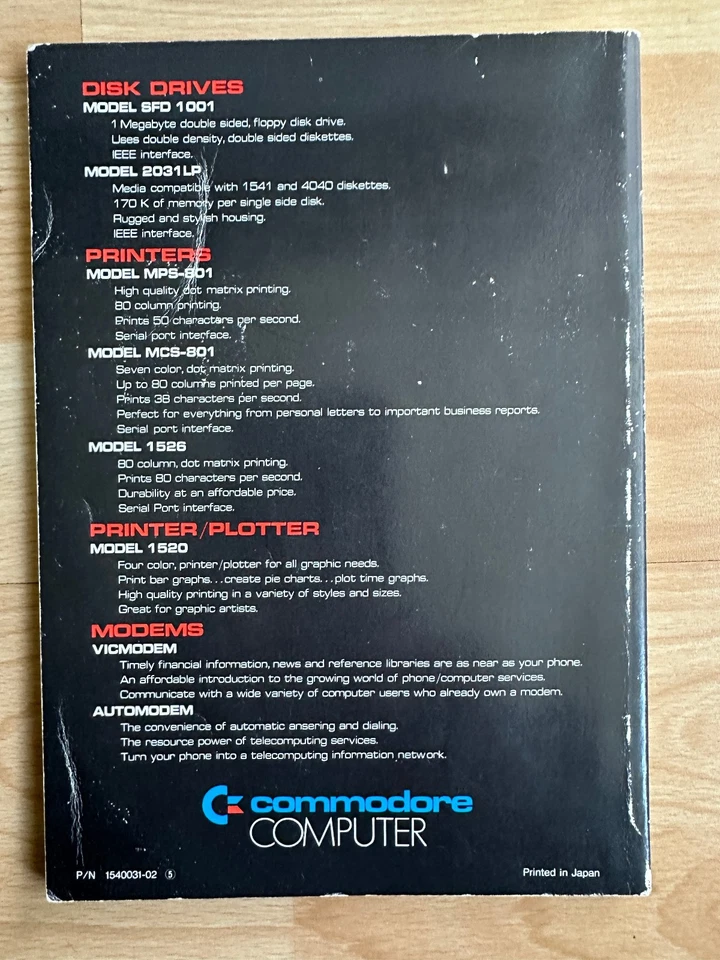 Commodore 1541 Disque Dur Manuel D'Utilisation, Anglais - Photo 2/4