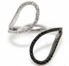 Treated Black Sapphire  Topaz 925 Sterling Silver Ring Jewelry Sz 8