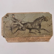 Jerome Eddy Horse Food Oldham and Colvin Falmouth 1880s Trade Card AG8-H4