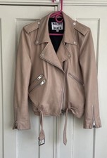 Walter Baker Jacket Women's XL Blush Leather Motorcycle Ballet Pink flawless 