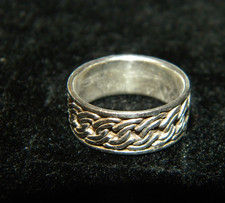 Sterling Silver / 925 Spinner Band Braid Pattern 4.68 grams