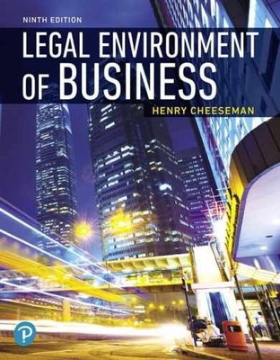 Legal Environment of Business - Paperback, by Henry Cheeseman - Very Good