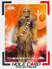 CHEWBACCA 2025 Topps Chrome Star Wars 23 Rebel Orange Wave 16/25